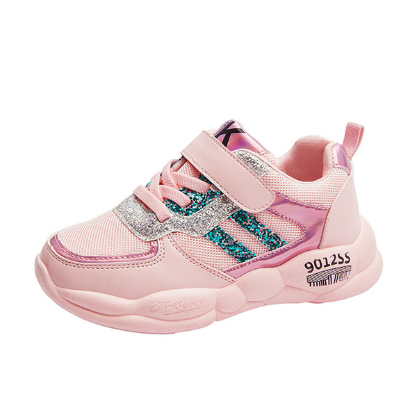 Sportiniai ir kasdieniai vaikiški sportbačiai su lipdukais mergaitėms