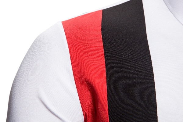 Бяла мъжка риза втален модел с къс ръкав