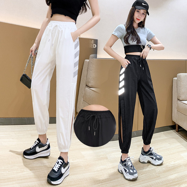 Дълги ежедневни панталони с ластична талия и връзки 