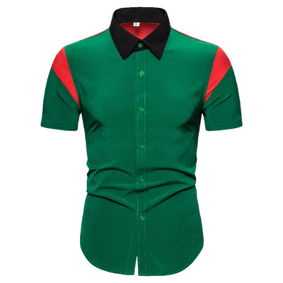 Актуална мъжка риза с къс ръкав и копчета