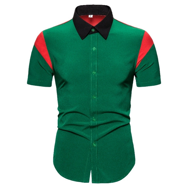 Актуална мъжка риза с къс ръкав и копчета