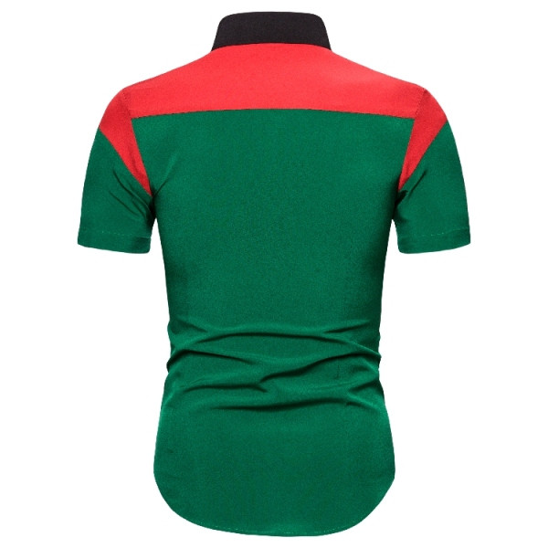 Актуална мъжка риза с къс ръкав и копчета