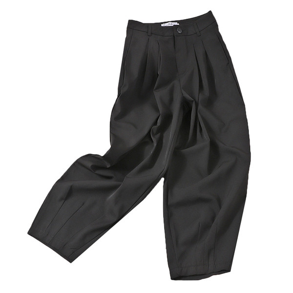 Дамски ежедневен панталон с висока талия и джобове в три цвята