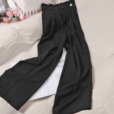 Moderne ženske hlače s visokim strukom - široki model