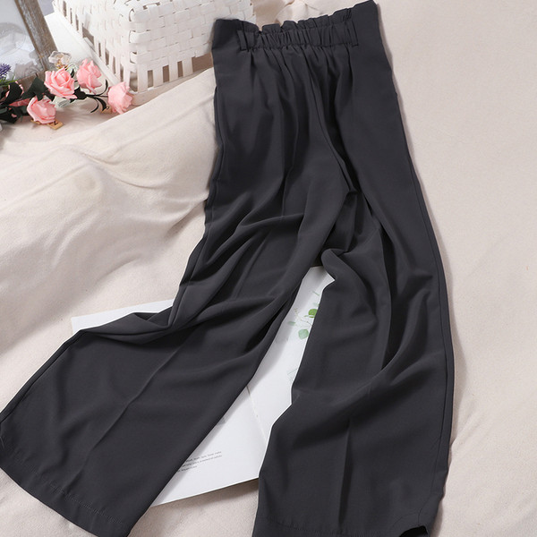 Moderne ženske hlače s visokim strukom - široki model