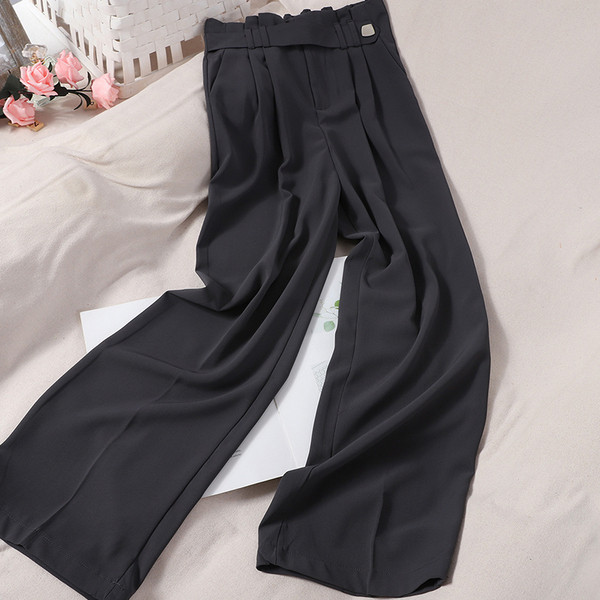 Moderne ženske hlače s visokim strukom - široki model