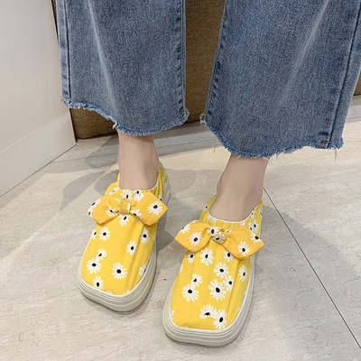 Ženske casual cipele s ravnim potplatom i cvjetnim uzorkom