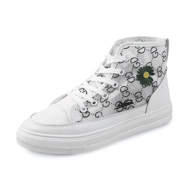 Ženske ležerne tenisice s ravnim potplatom i mrežicom