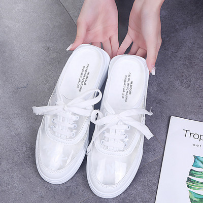 Ženske casual poluotvorene cipele s ravnim potplatom