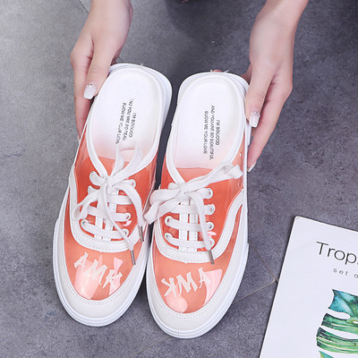 Ženske casual poluotvorene cipele s ravnim potplatom