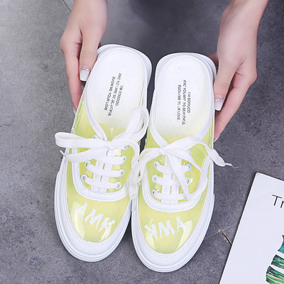 Ženske casual poluotvorene cipele s ravnim potplatom