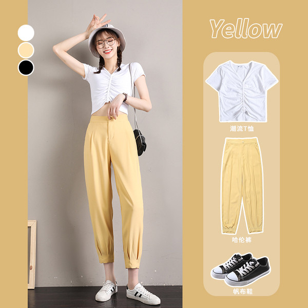 Ženske hlače s visokim strukom - čist model