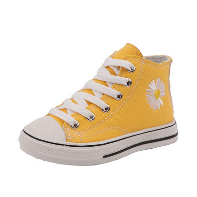 Детски кецове с бродерия и връзки за момичета