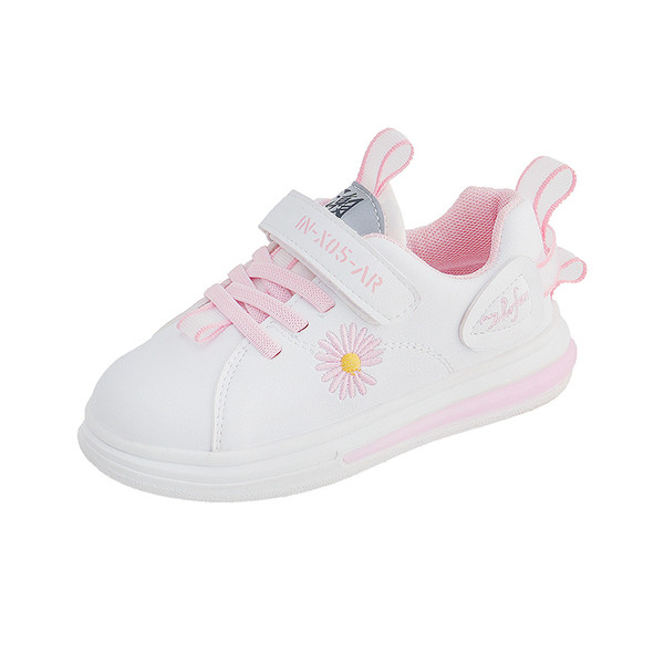 Vaikiški laisvalaikio sportbačiai su siuvinėjimais ir lipdukais mergaitėms