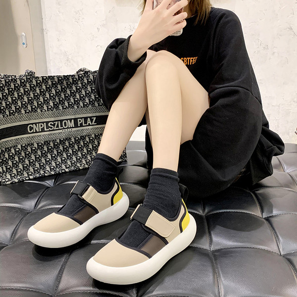 Ženske casual cipele s ravnim potplatom i čičkom