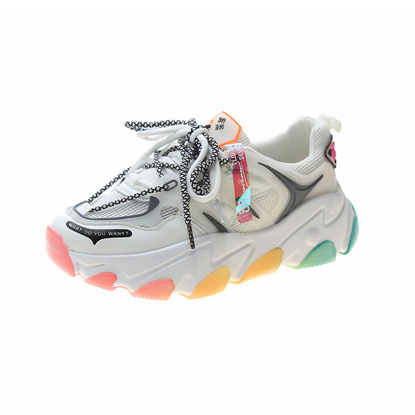 Ženske proljetne tenisice s grubim potplatom u boji