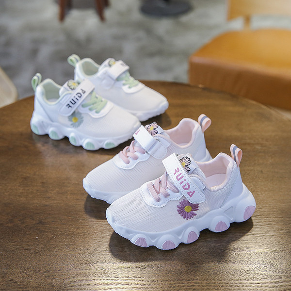 Dječje tenisice s mrežicom i vezom za djevojčice