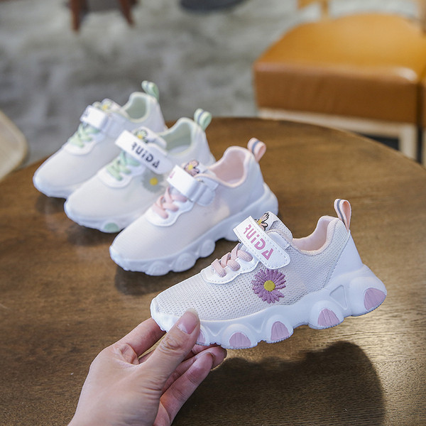 Dječje tenisice s mrežicom i vezom za djevojčice