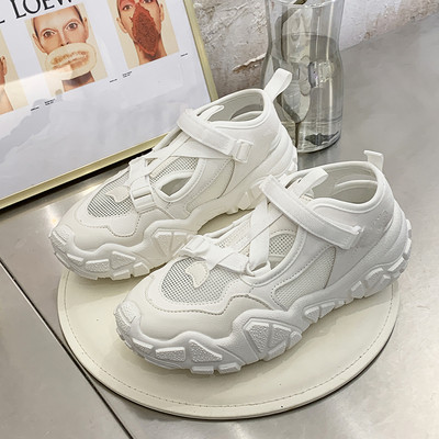 Дамски спортно-ежедневни маратонки с мрежа и груба подметка