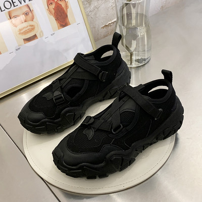 Дамски спортно-ежедневни маратонки с мрежа и груба подметка