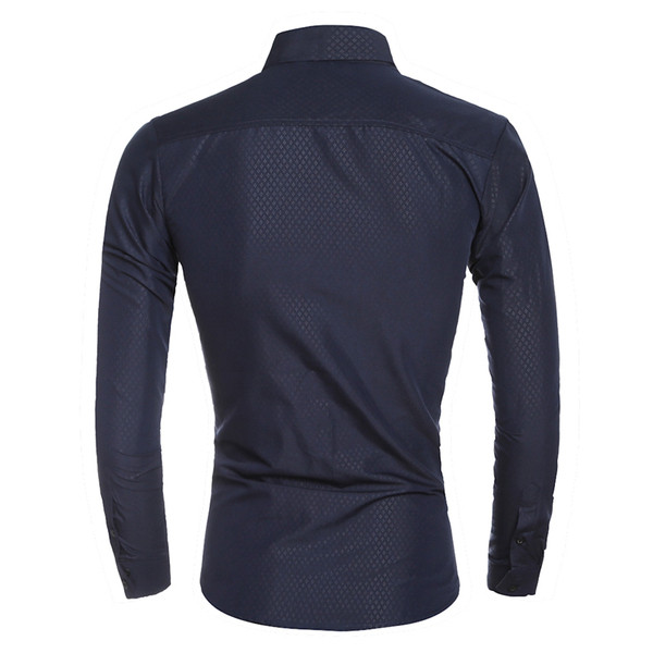 Класическа мъжка риза втален модел с дълъг ръкав