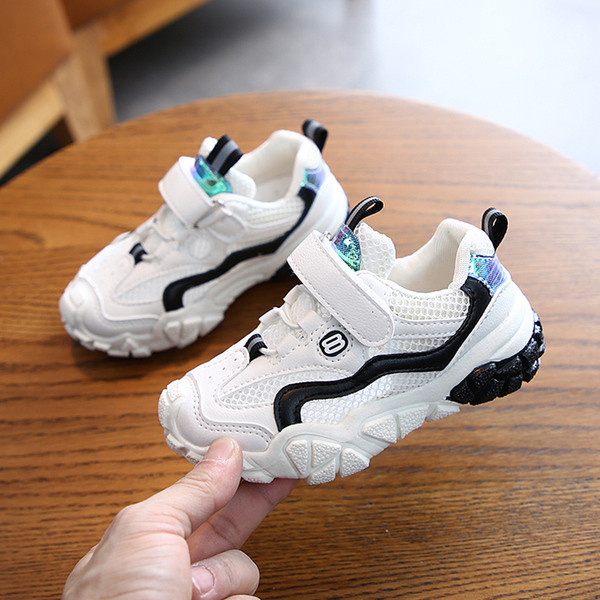 Детски маратонки с лепенка и мрежа за момичета