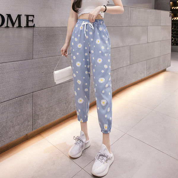 Ženske hlače s elastičnim strukom i vezicama