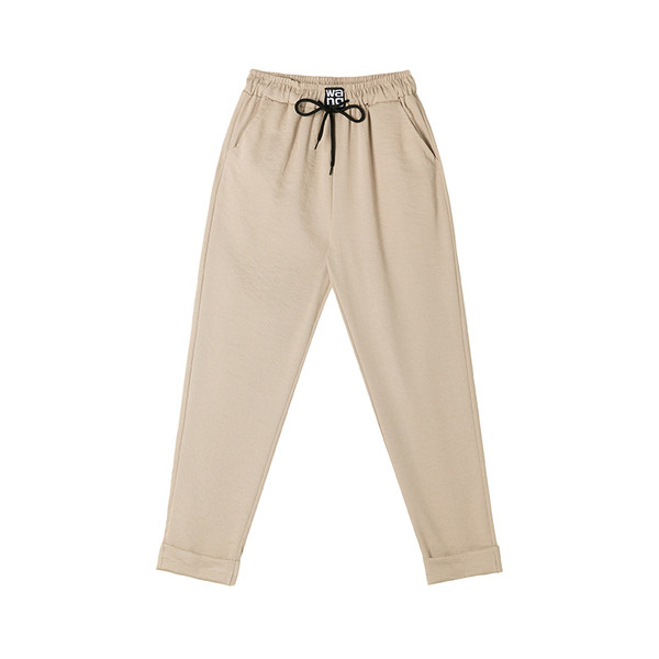 Ženske hlače s elastičnim strukom i vezicama - slobodan model