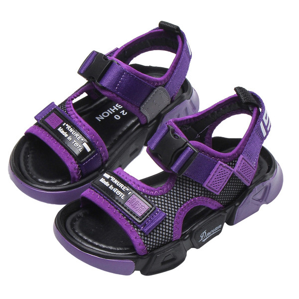 Ежедневни сандали за момчета с лепенки и надписи