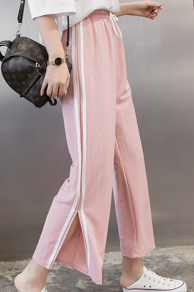 Ženske ležerne hlače s rubovima i elastičnim strukom