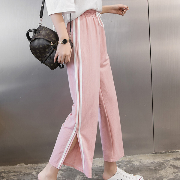 Ženske ležerne hlače s rubovima i elastičnim strukom