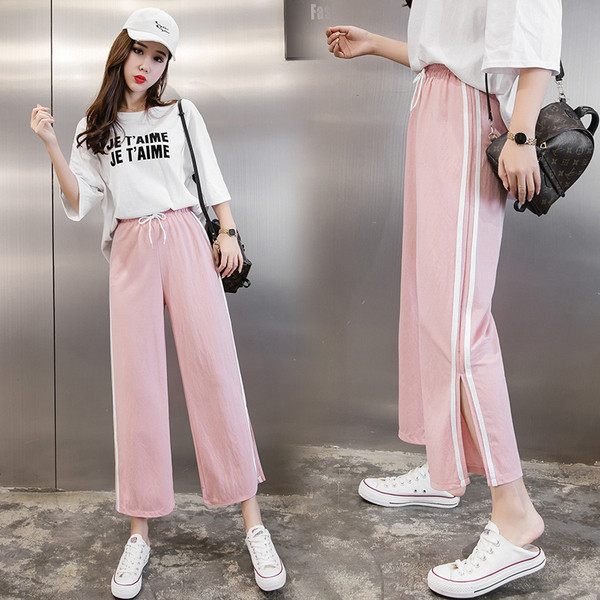 Ženske ležerne hlače s rubovima i elastičnim strukom