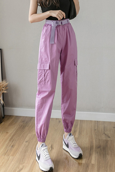 Дамски панталон с джоб и висока талия 