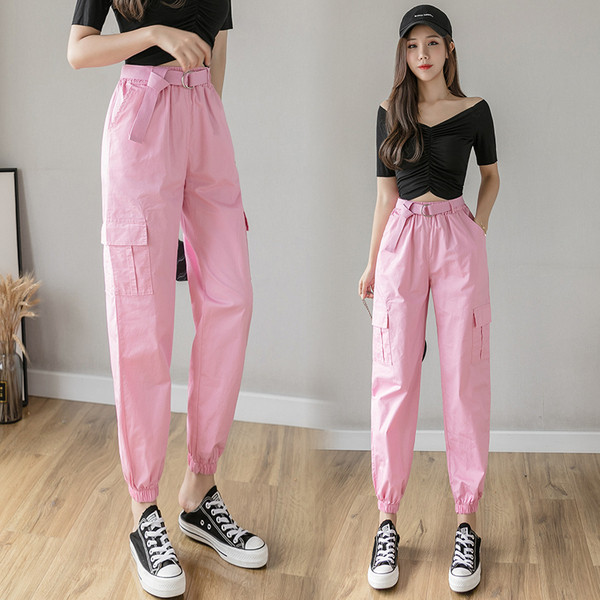 Дамски панталон с джоб и висока талия 