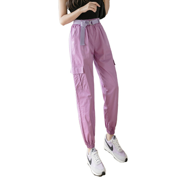 Дамски панталон с джоб и висока талия 