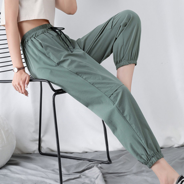 Novi model dugih ženskih hlača sa elastikom u struku i vezicama