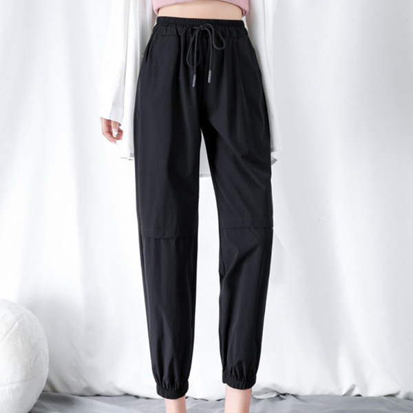 Novi model dugih ženskih hlača sa elastikom u struku i vezicama