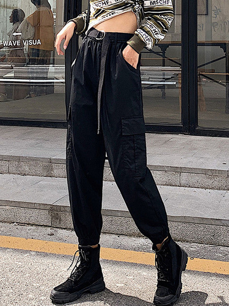 Дамски ежедневен панталон с колан и висок талия в няколко цвята