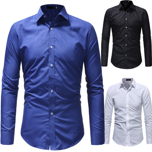 Стилна мъжка риза Slim модел с класическа яка и дълъг ръкав