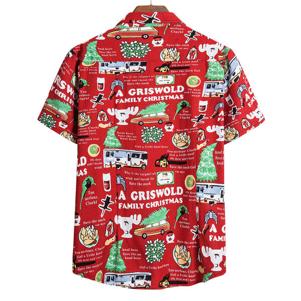 Šarena muška košulja kratkih rukava i veličine do 5XL