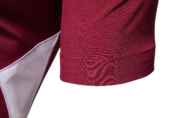 Вталена мъжка риза с класическа яка, къс ръкав и копчета