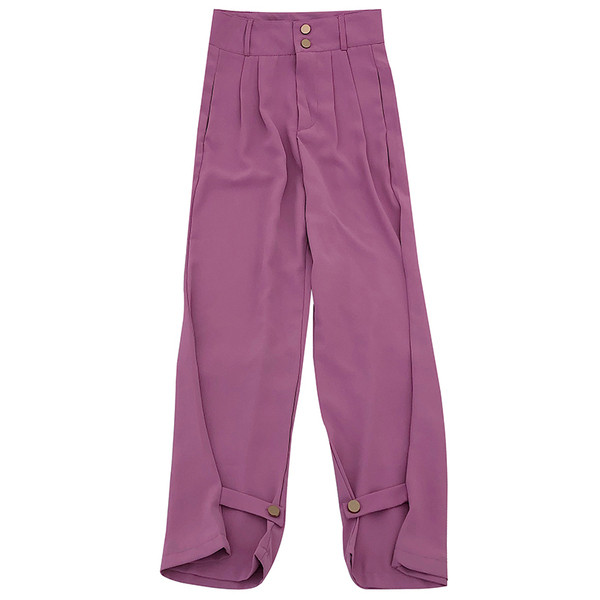 Модерни дамски панталони с изрязани части и копчета 