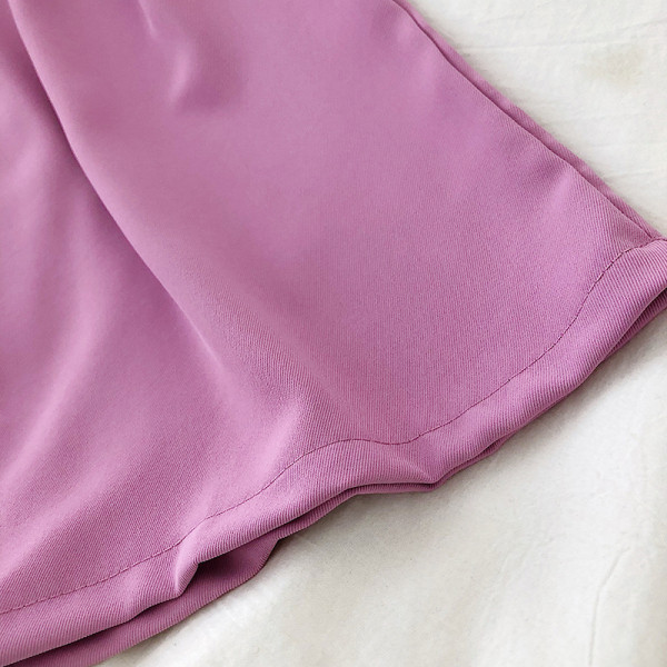 Модерен дамски широк панталон с висока талия и джобове 