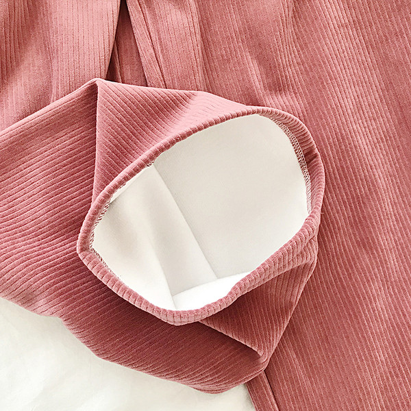 Кадифен дамски панталон с висока ластична талия 