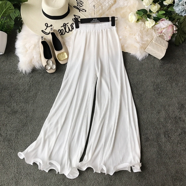 Широки дамски панталони с висока талия - тип чарлстон 