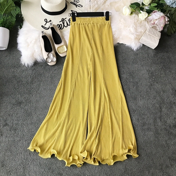 Широки дамски панталони с висока талия - тип чарлстон 