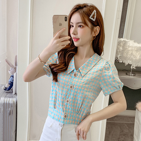 Ежедневна дамска риза с V-образно деколте и връзки