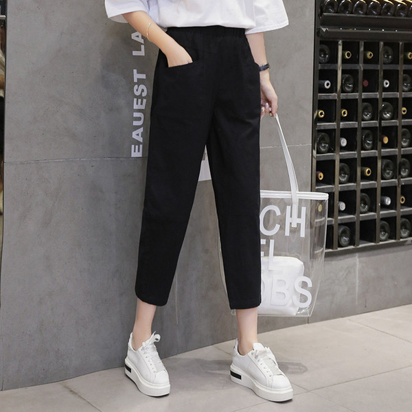 Ежедневни дамски панталони с висока талия - модел 7/8 