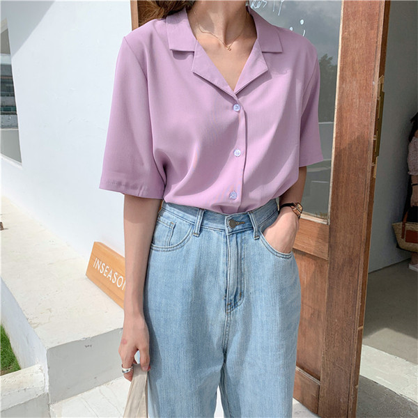 Ежедневна дамска риза широк модел с класическа яка 