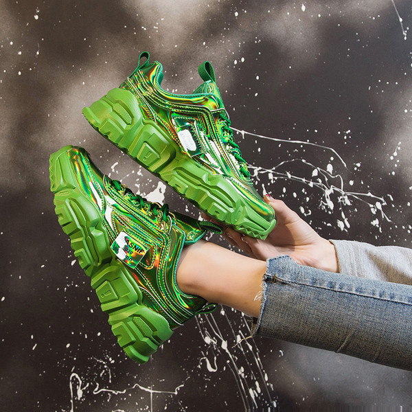 Ženske elegantne tenisice s potplatom u boji